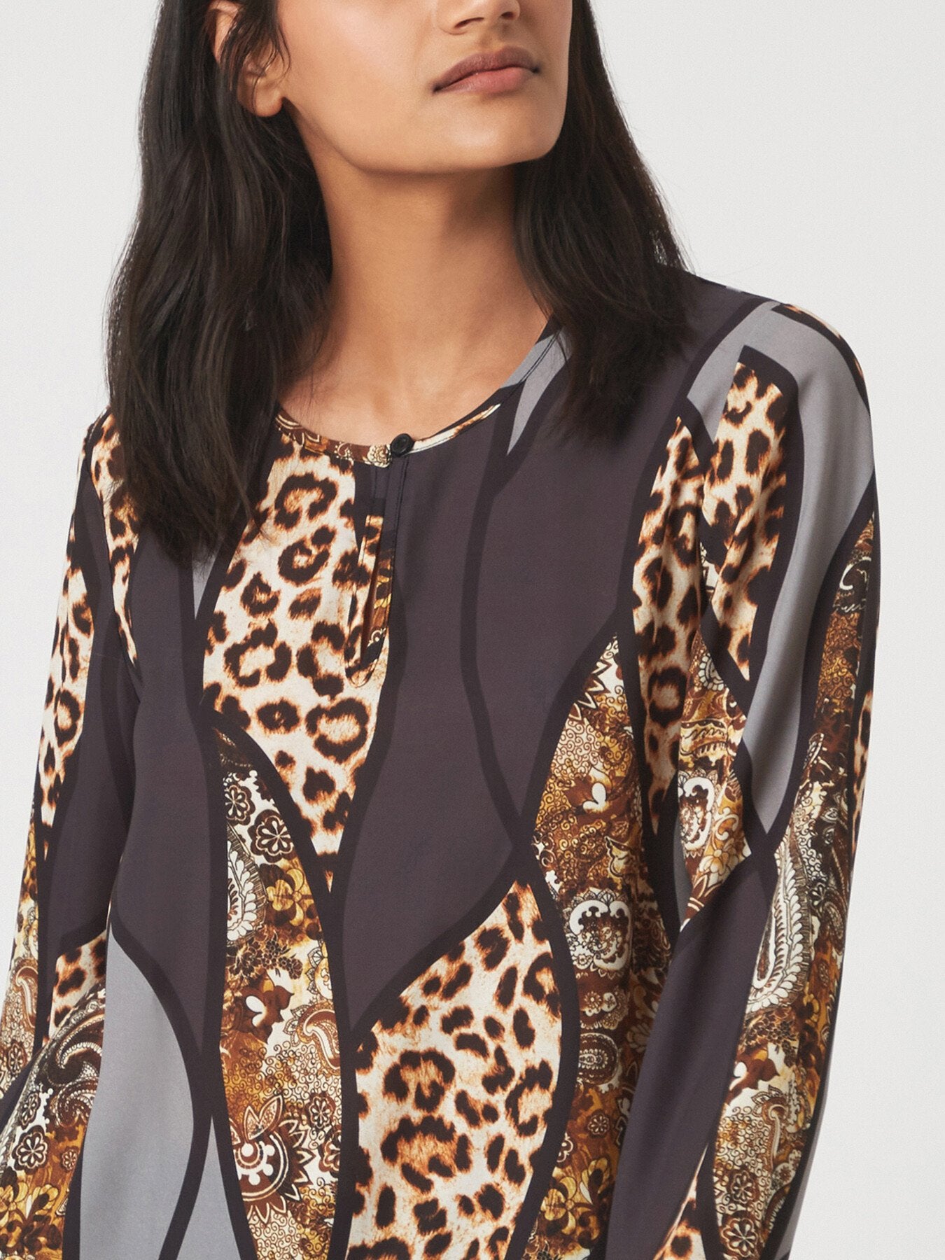 Leopard Detail Print Blouse