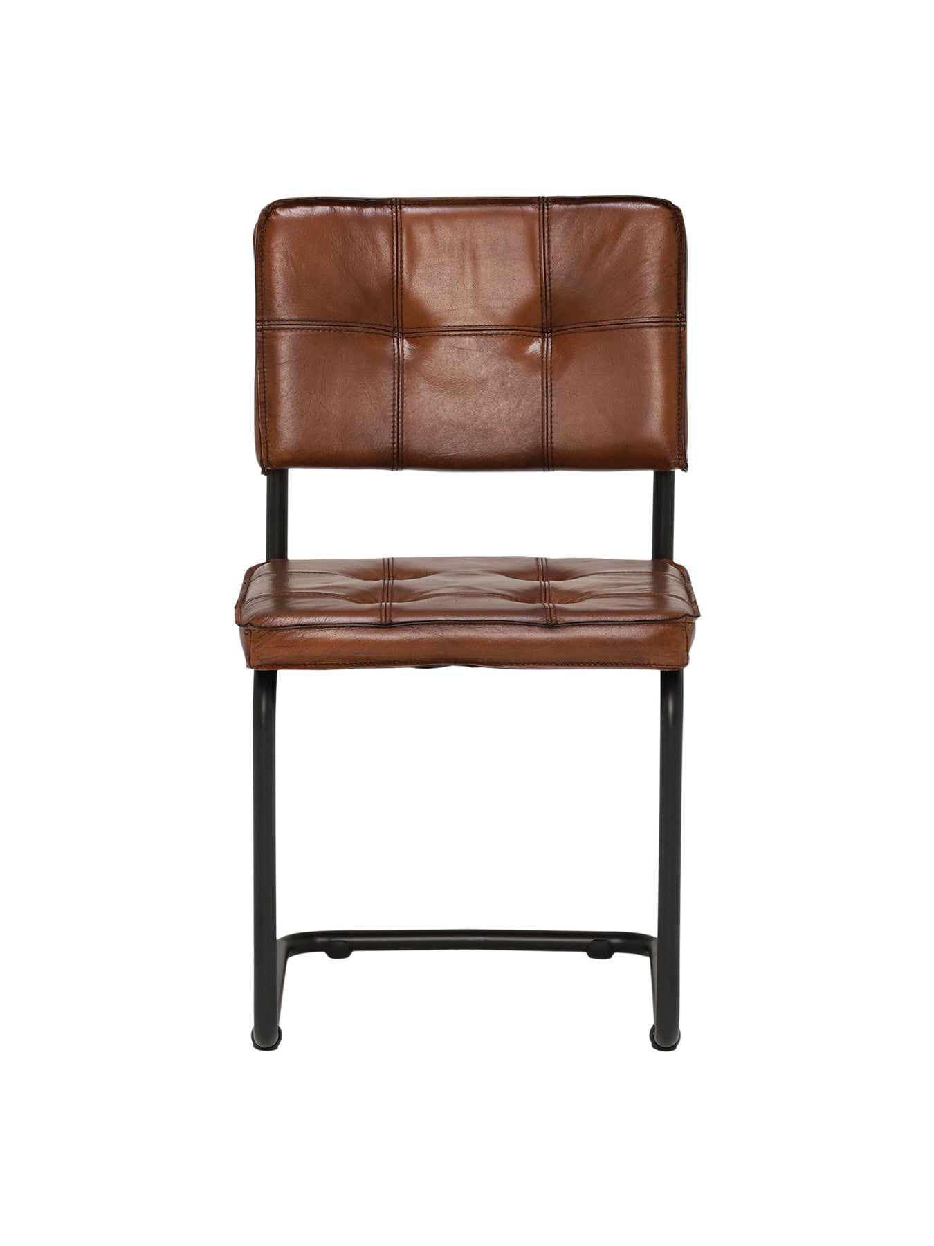 Byron Leather Dining Chair, Light Brown