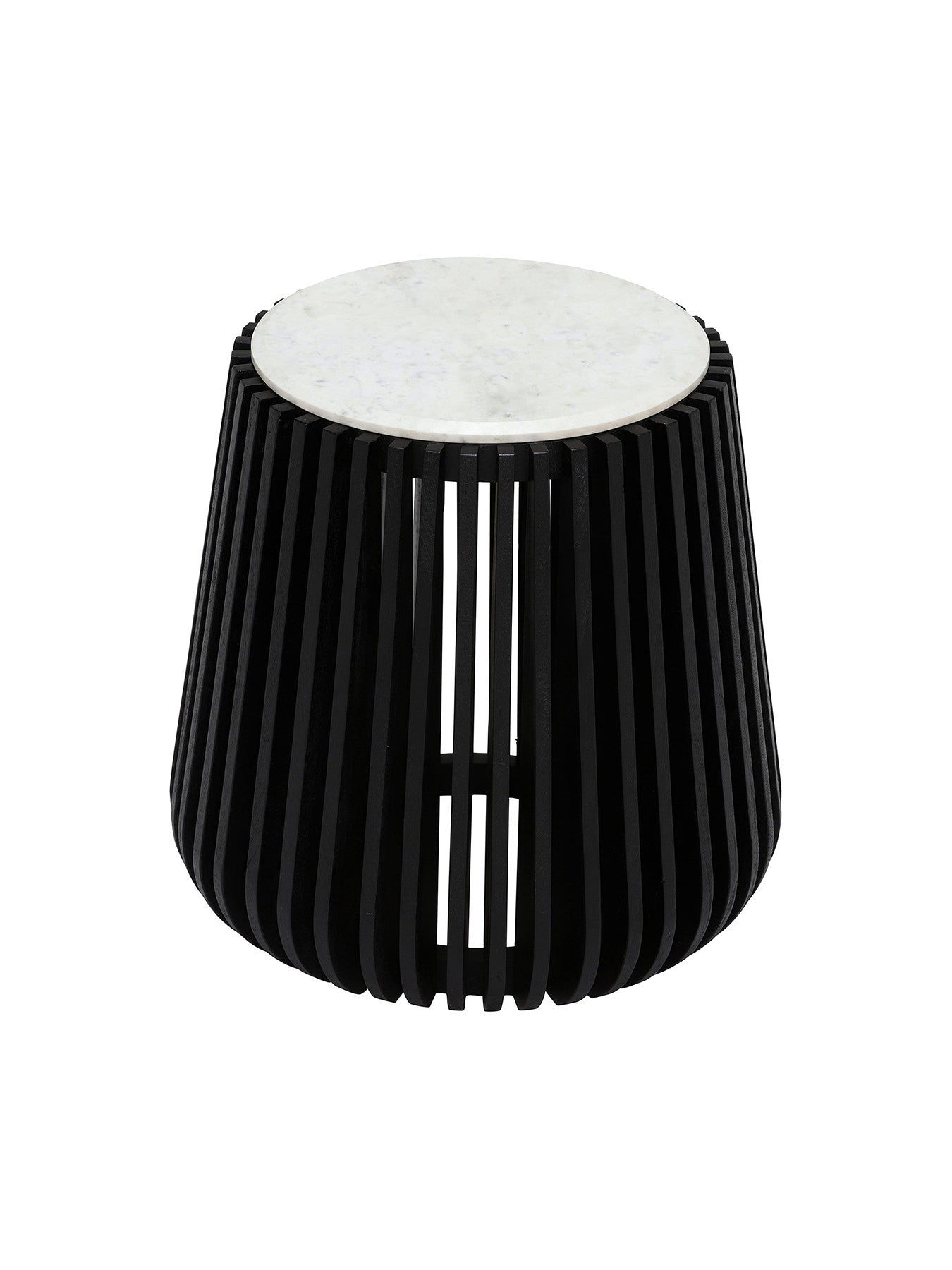Nero Side Table, White Marble