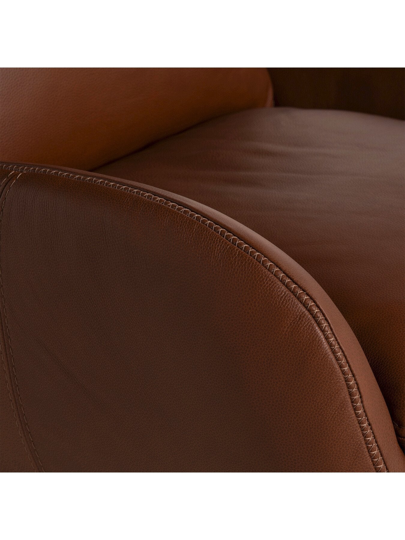 Brown Uma Brown Leather Swivel Armchair
