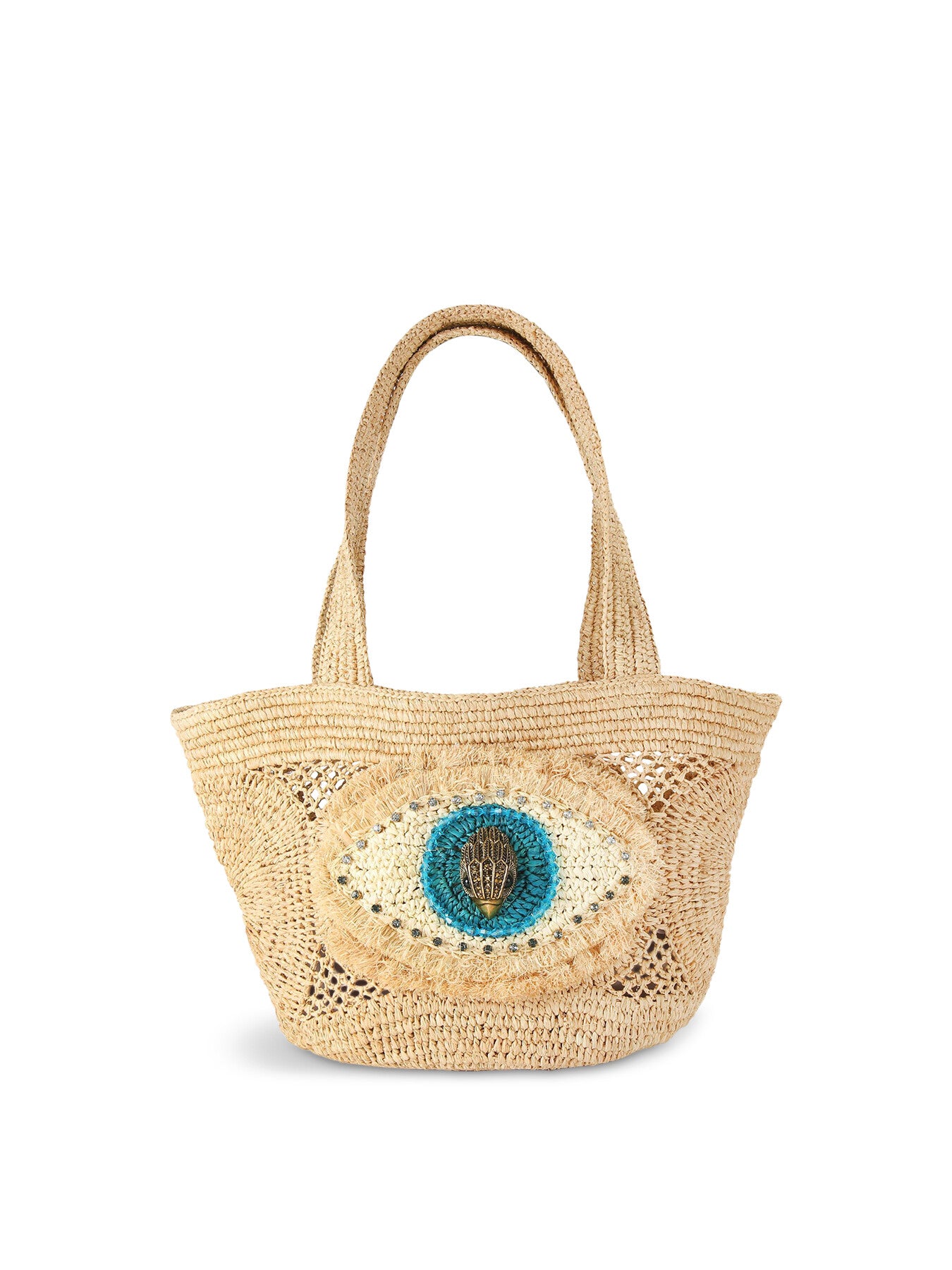 RAFFIA EYE BASKET TOTE