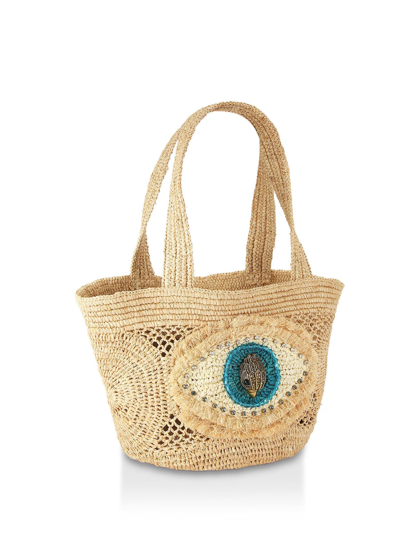 RAFFIA EYE BASKET TOTE