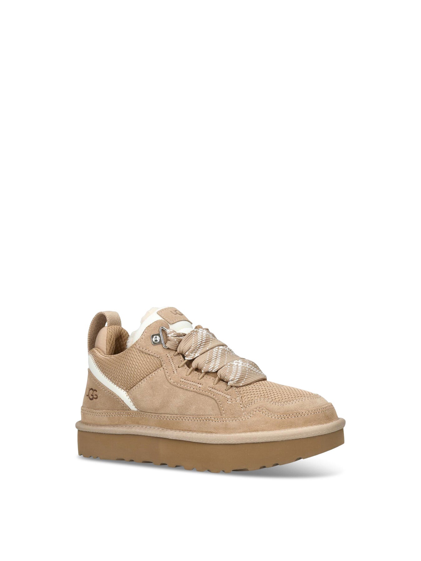 Lowmel Suede Lace Up Trainers Sand