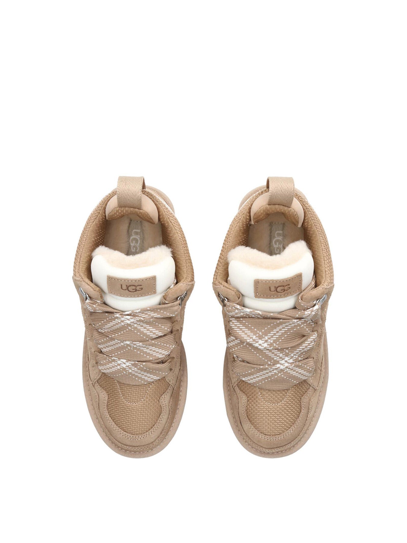 Lowmel Suede Lace Up Trainers Sand