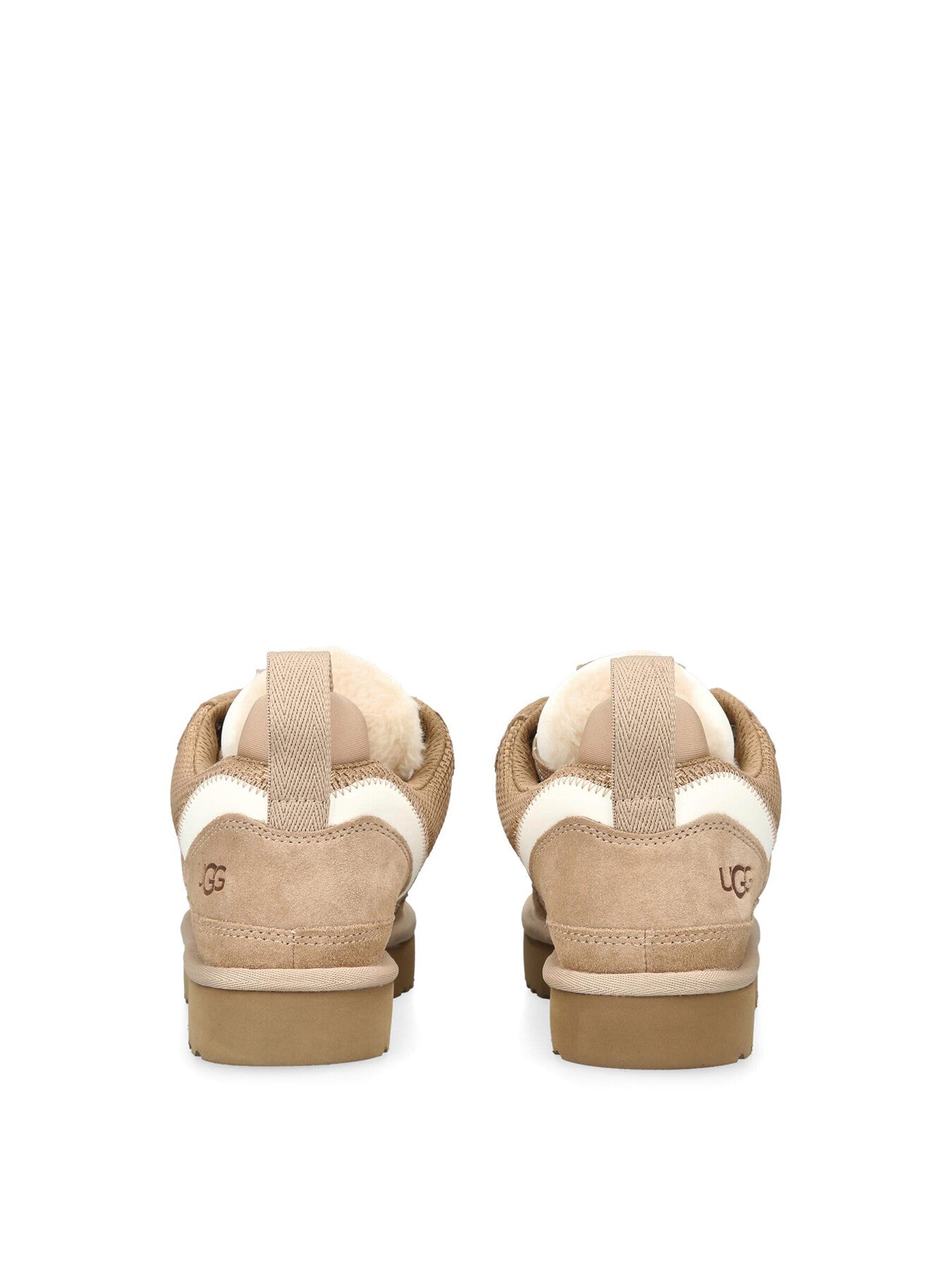 Lowmel Suede Lace Up Trainers Sand