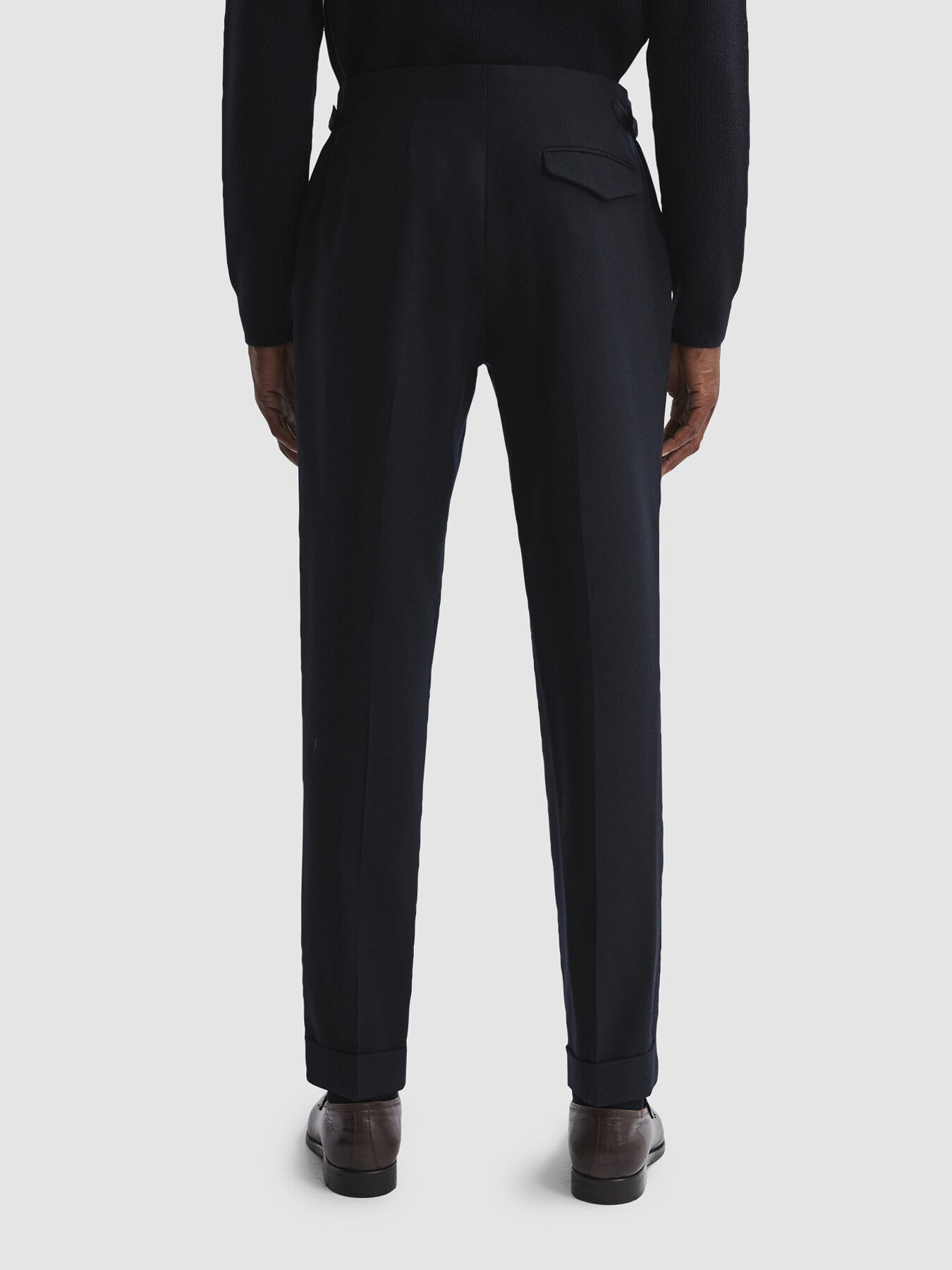 Navy BlueBeadnell Slim Fit Brushed Wool Trousers