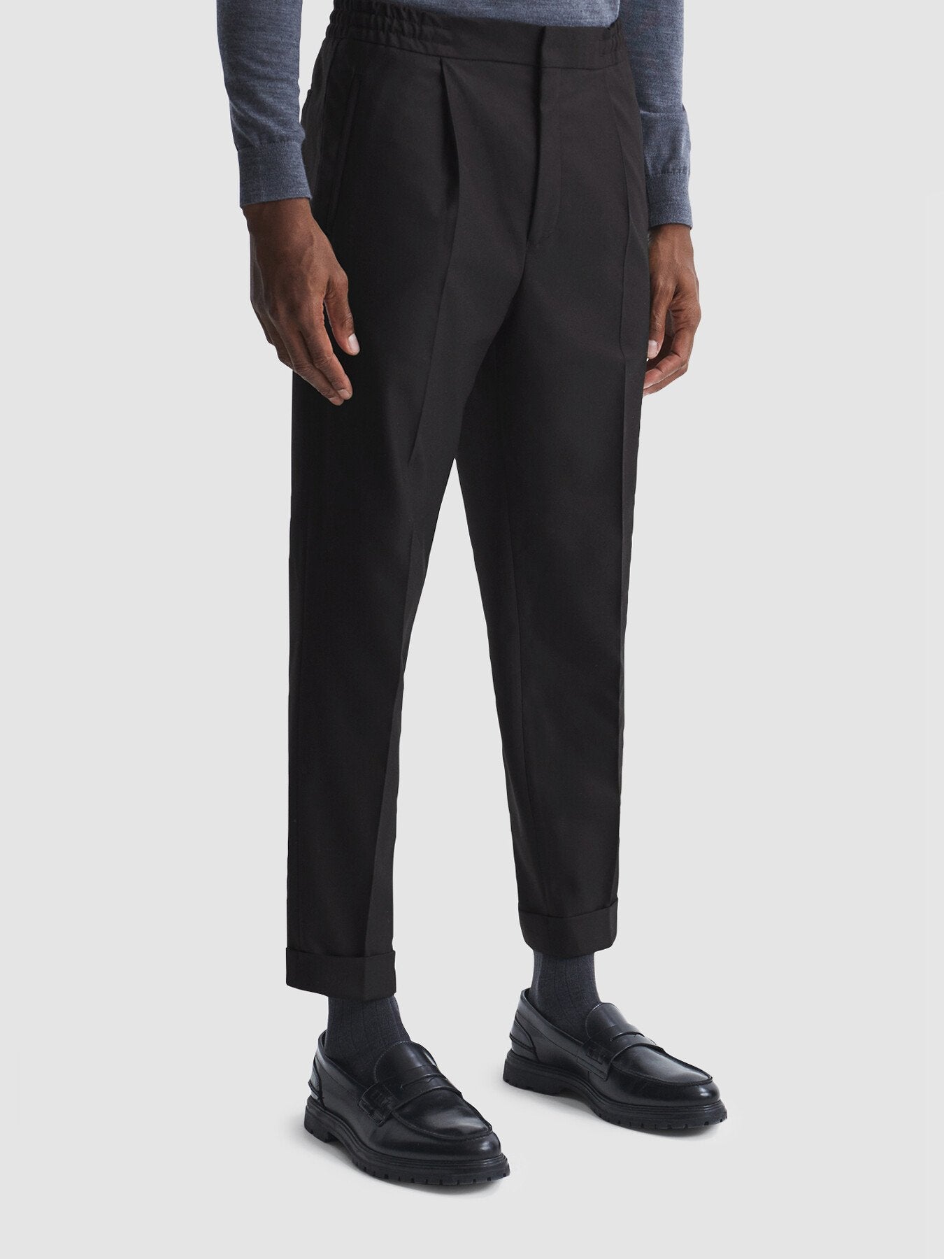 Brighton Relaxed Pleated Tapered Trousers