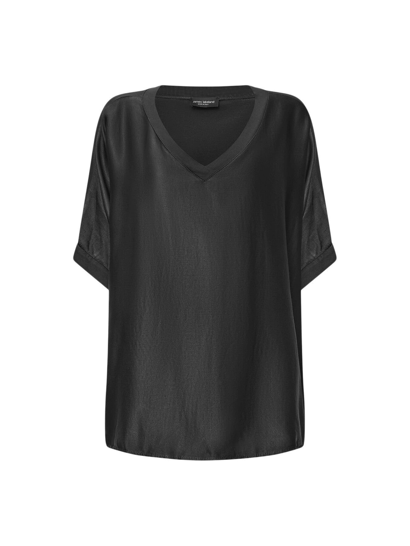 Satin Short Sleeve Top