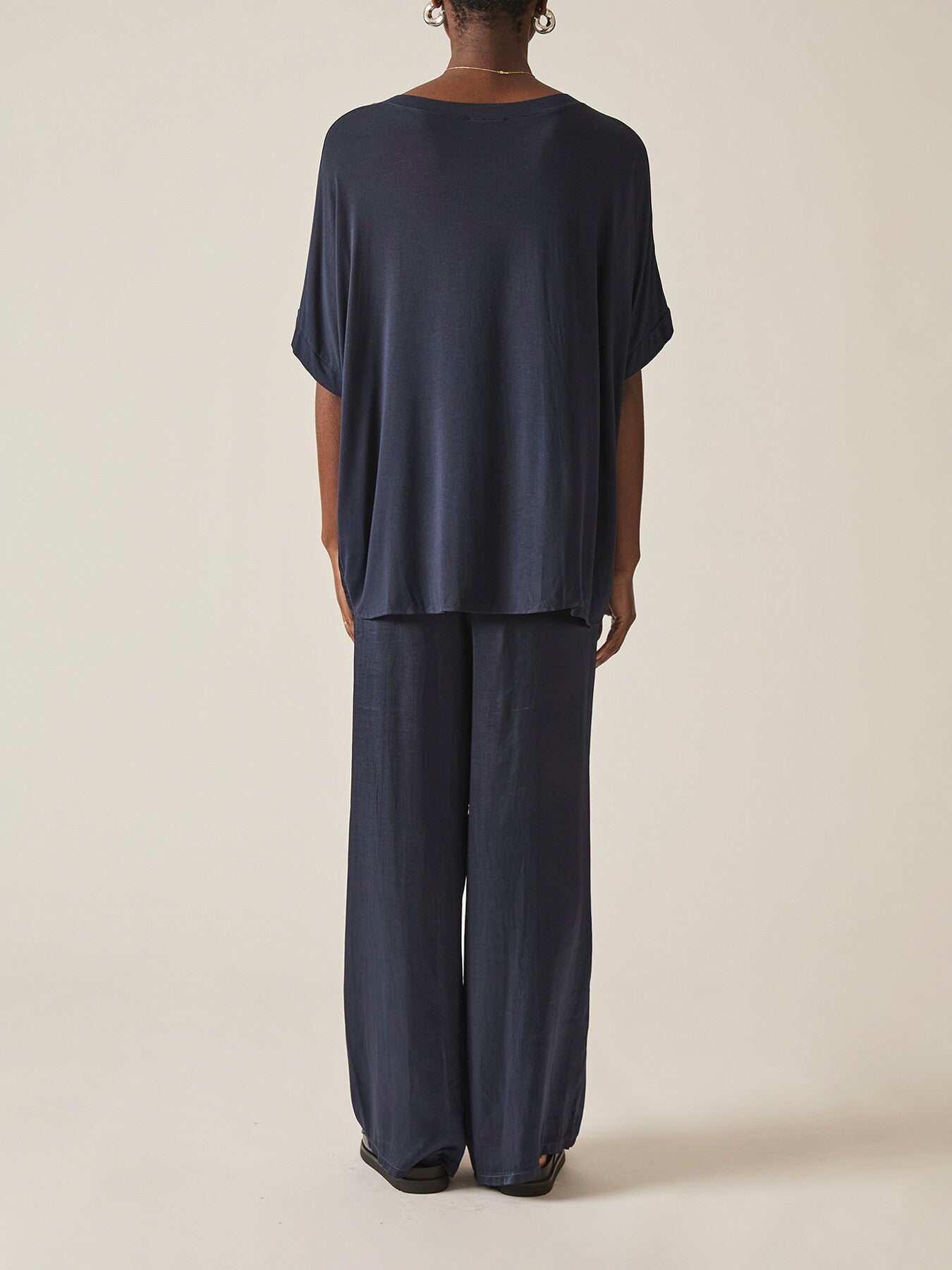 Satin Short Sleeve Top