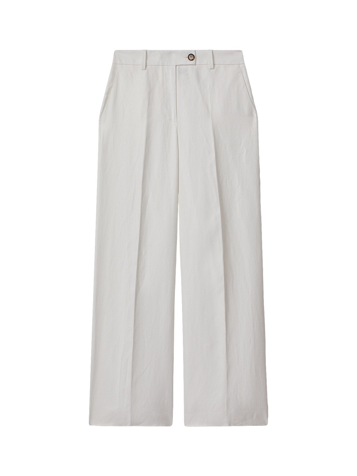 Lori Viscose-Linen Wide Leg Suit Trousers