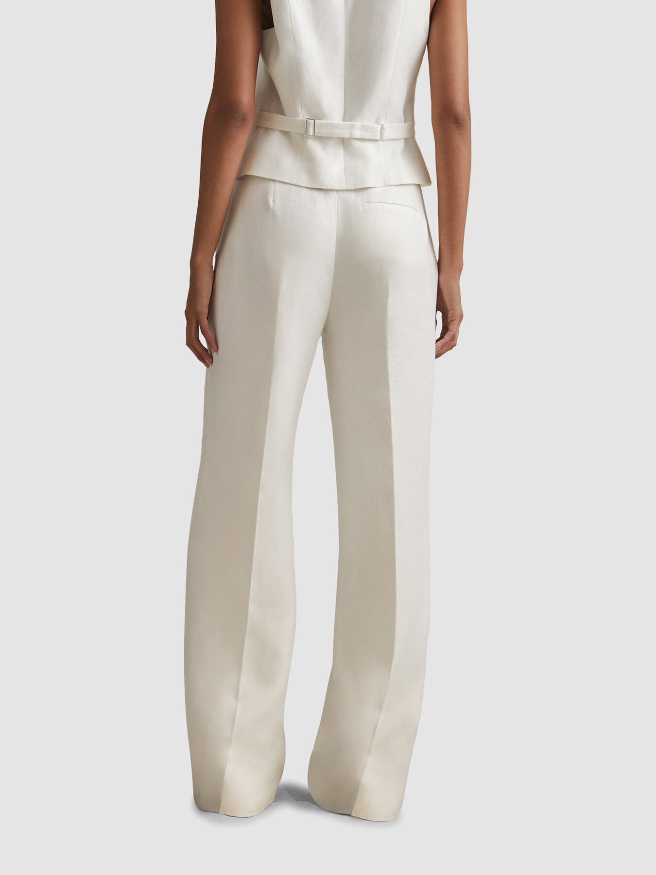 Lori Viscose-Linen Wide Leg Suit Trousers