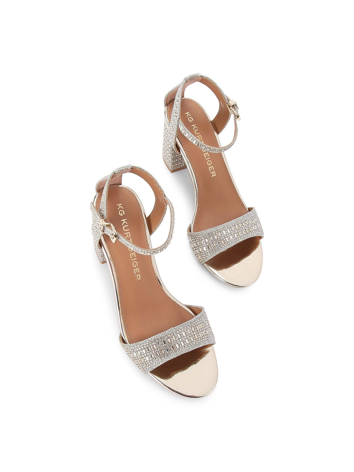 Fleur Bling Block Heels