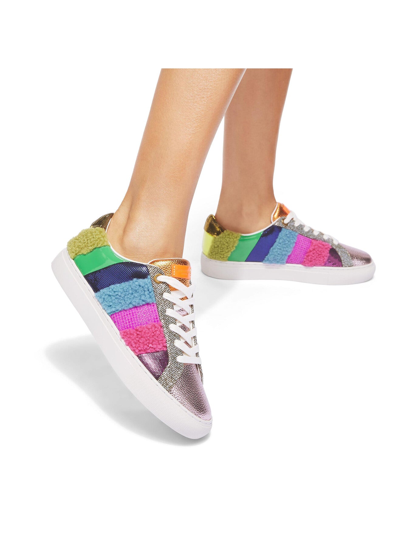 Lane Stripe Lace Up Trainers