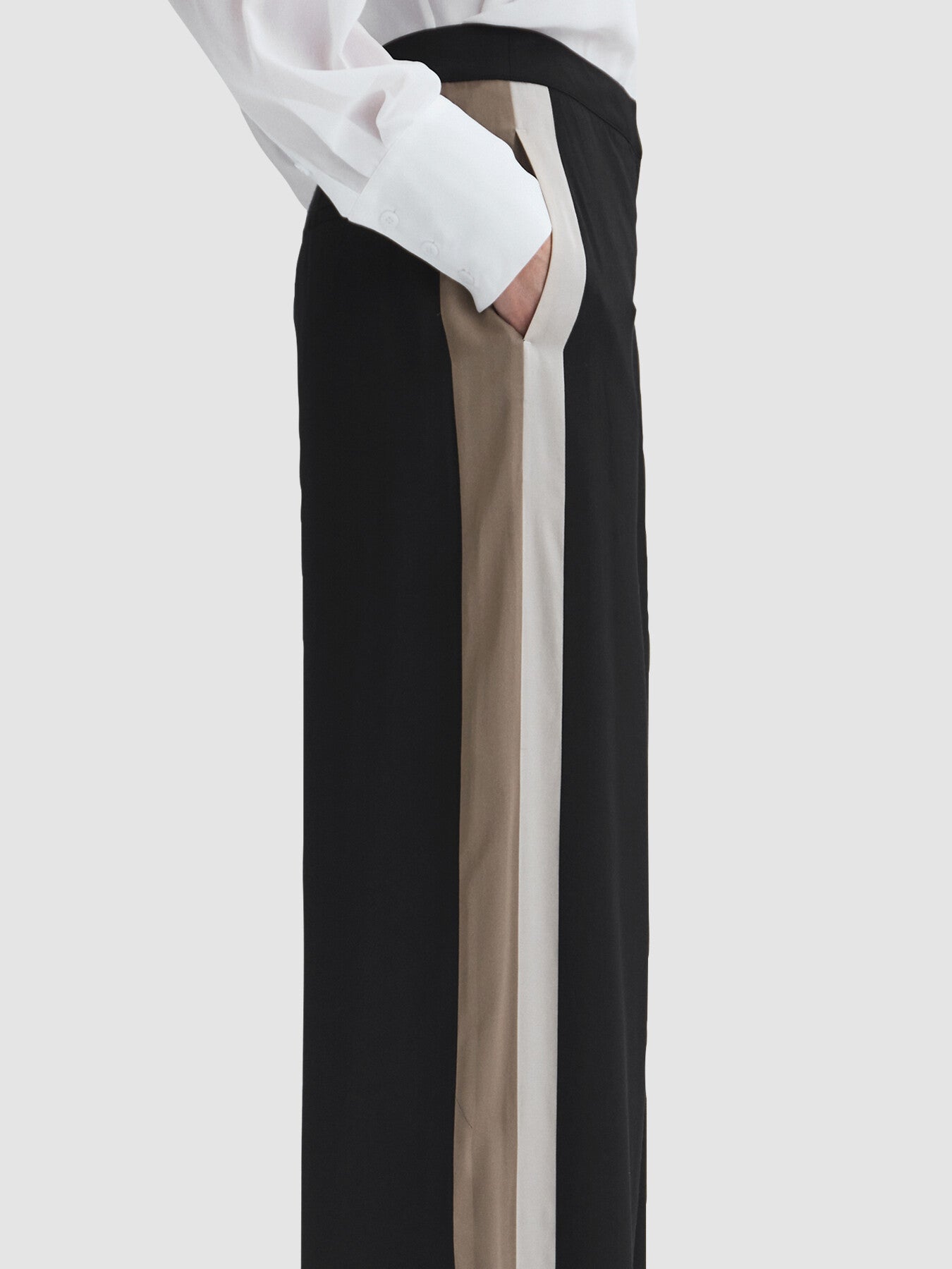 Poppie Wide Leg Side Stripe Trousers