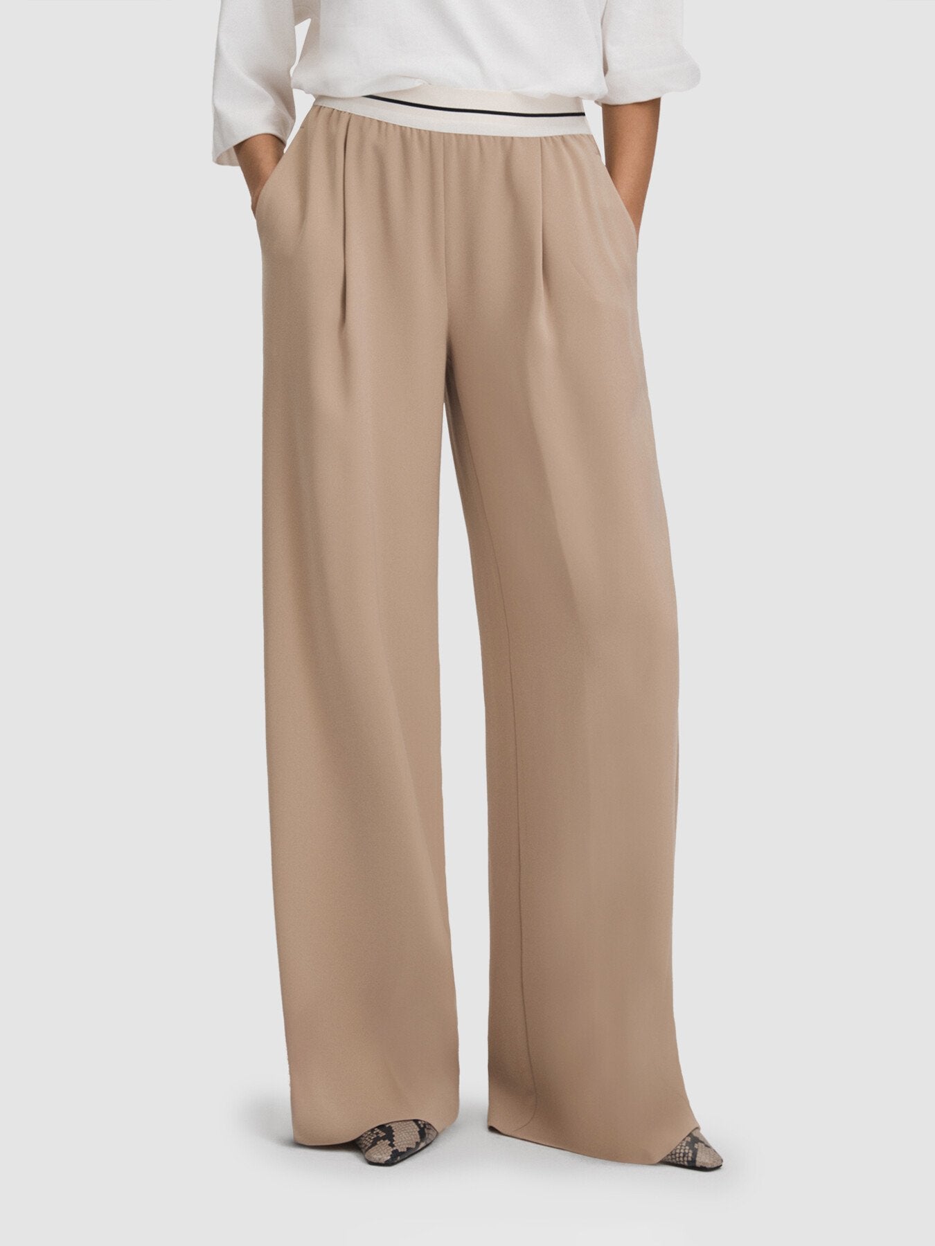 Abigail Wide Leg Elasticated Trousers