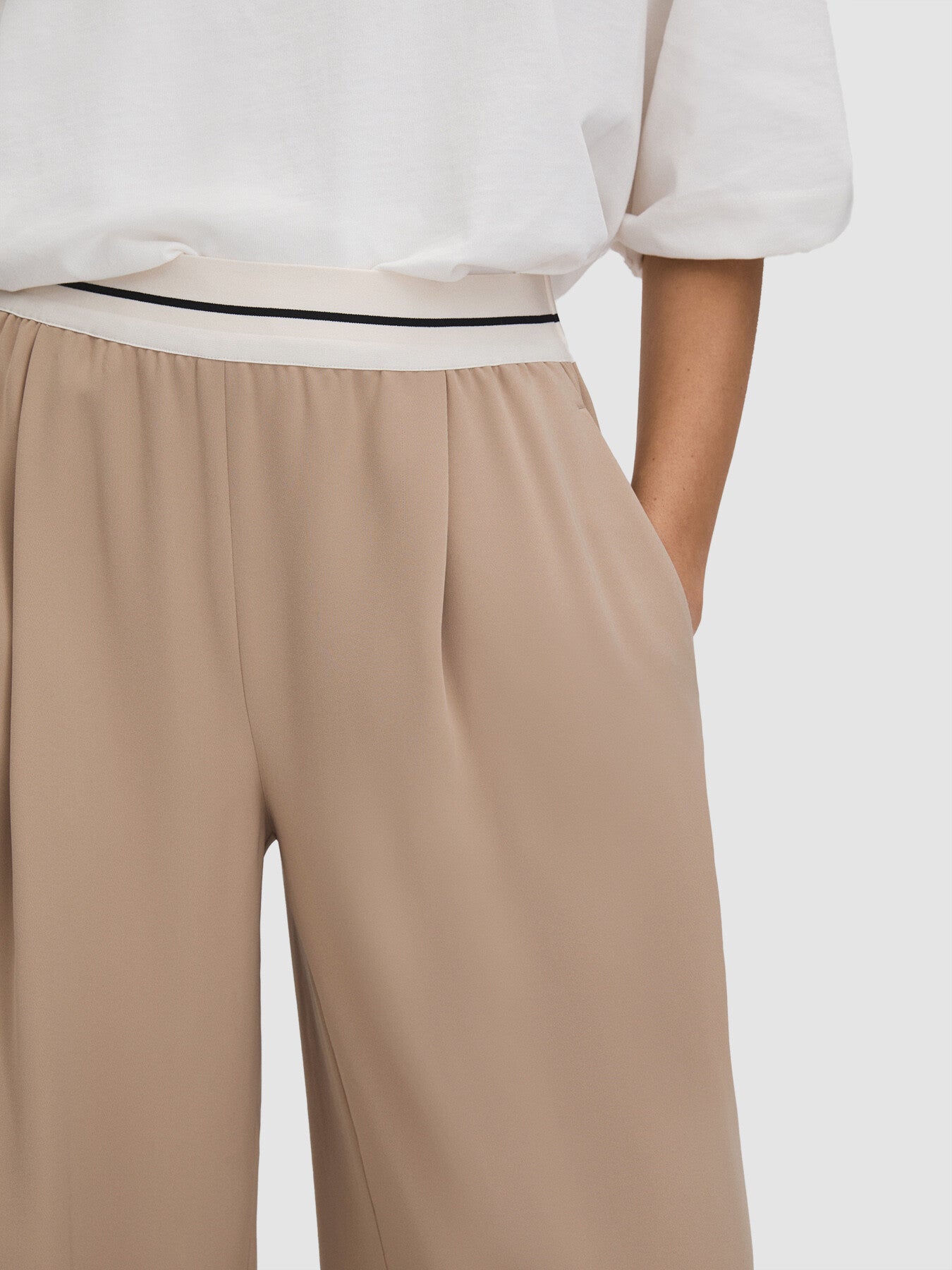 Abigail Wide Leg Elasticated Trousers