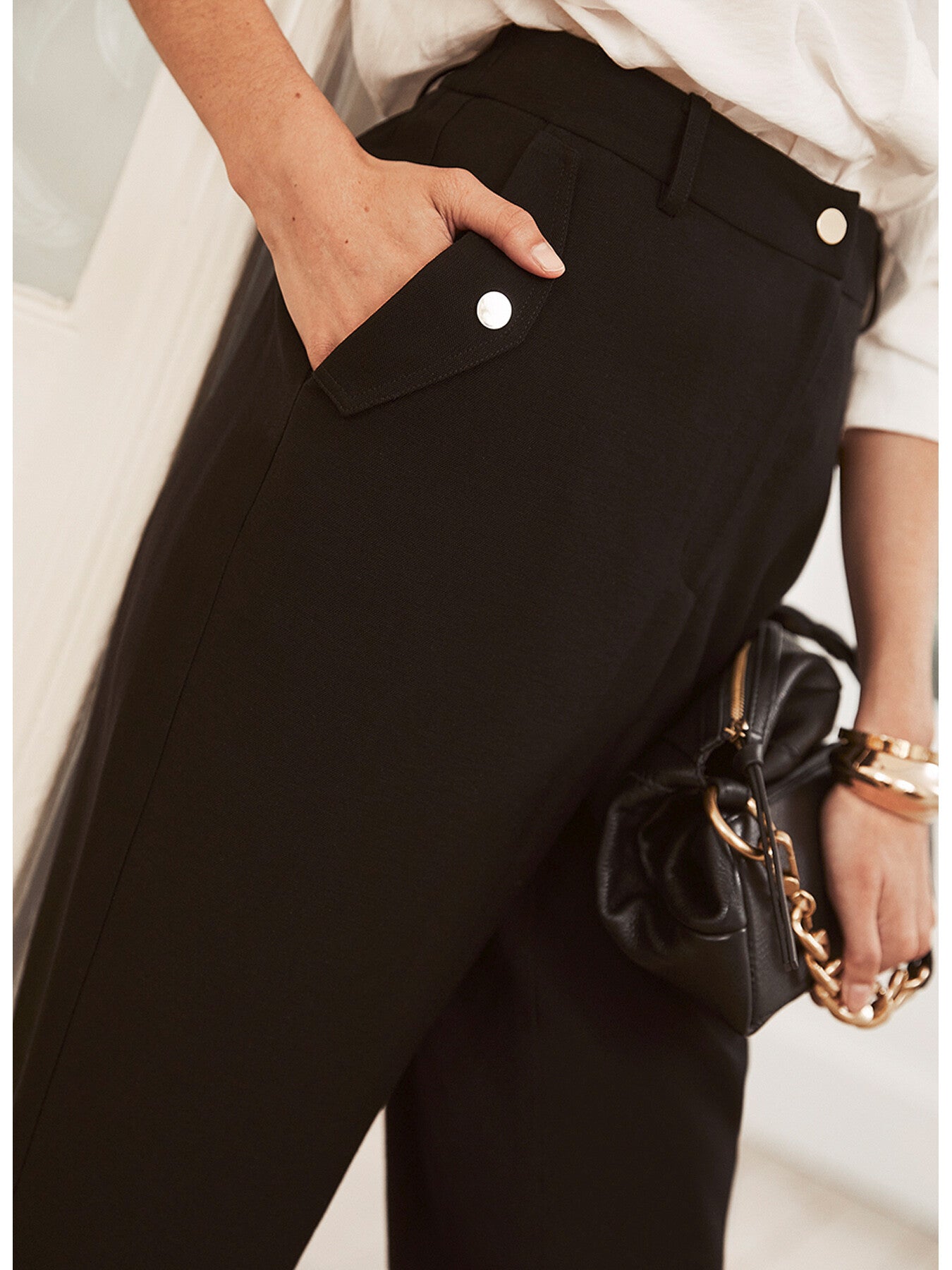 Belted Popper Joggers