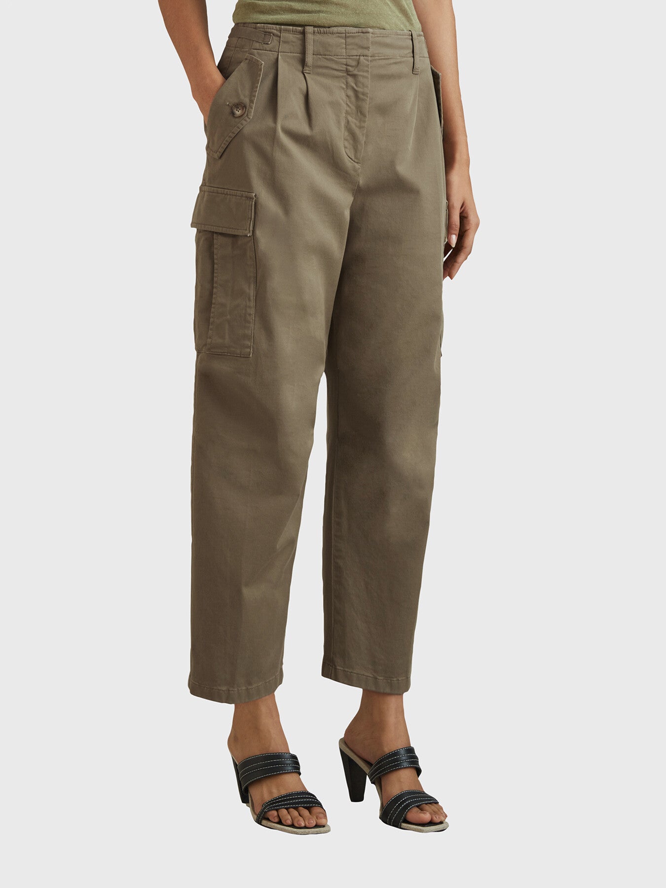 Indie Cotton Blend Tapered Combat Trousers
