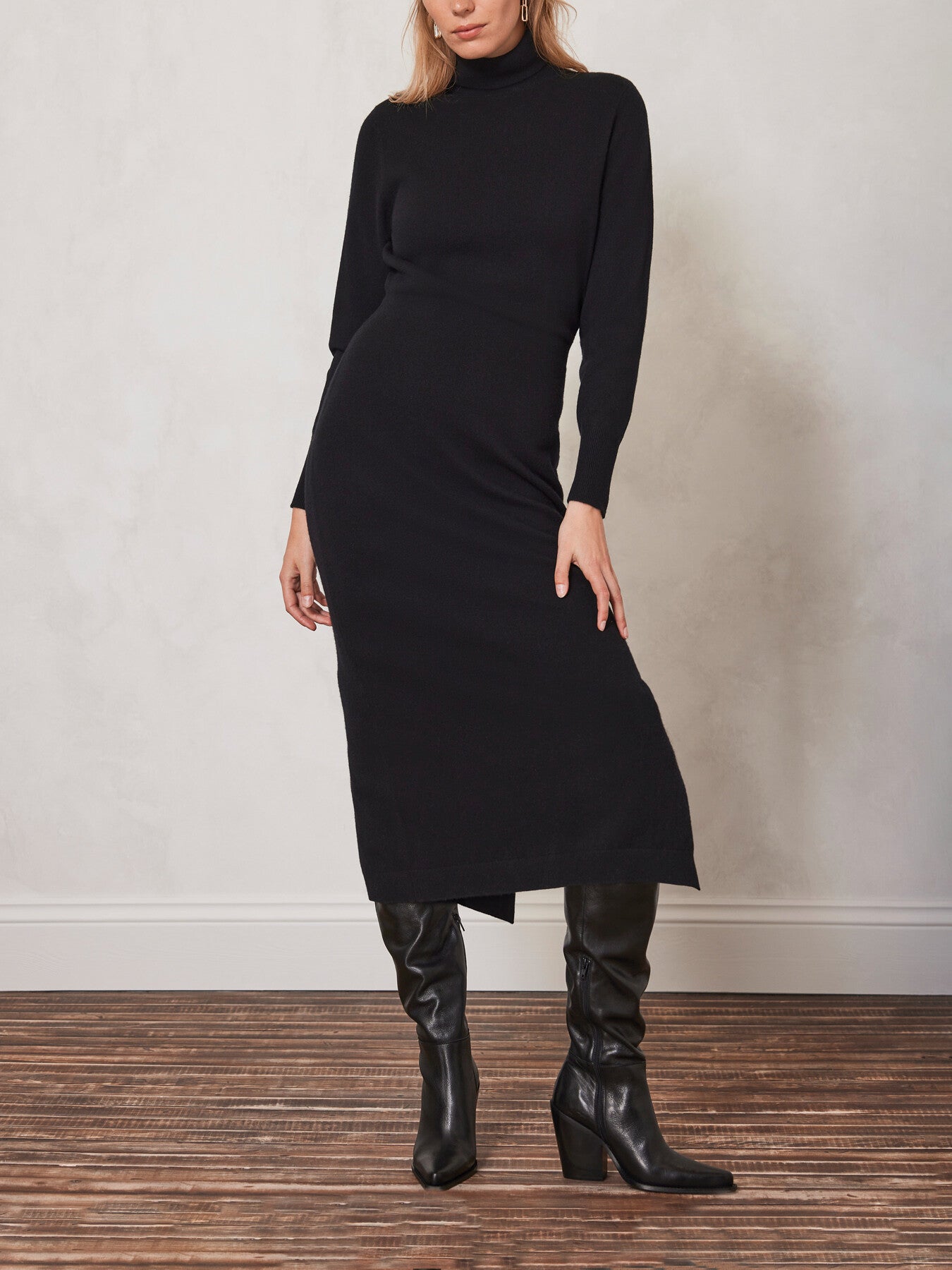 Wool Blend Midi Dress