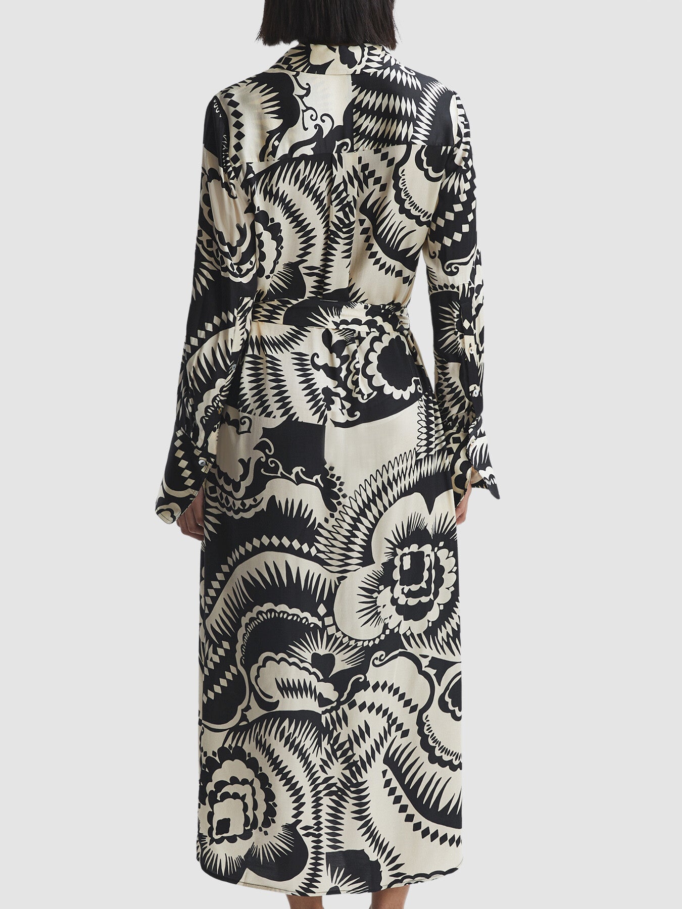 Tilly Printed Long Sleeve Midi Dress