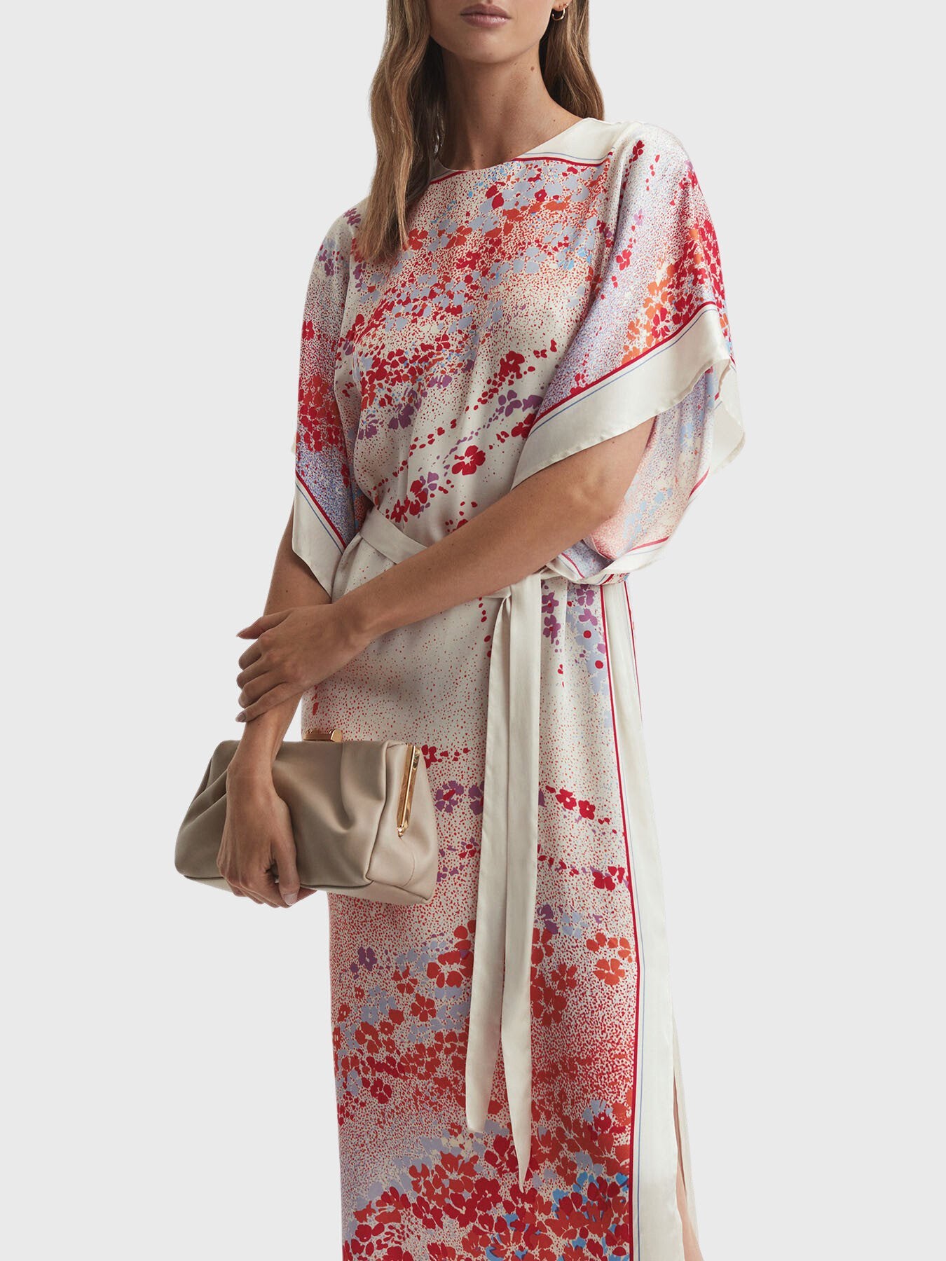 Lydia Printed Belted Maxi Dress