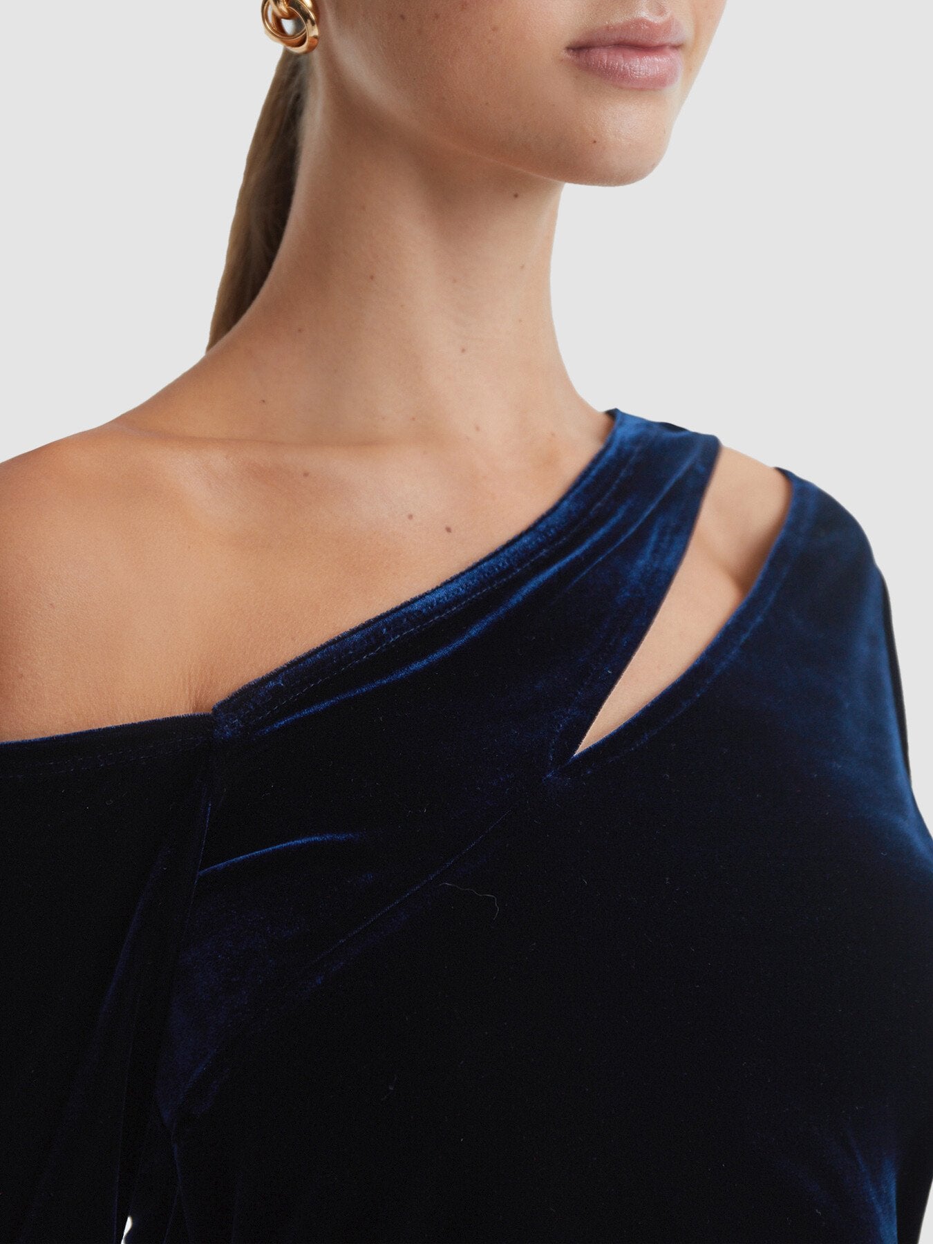 Camilla Velvet Off-The-Shoulder Mini Dress