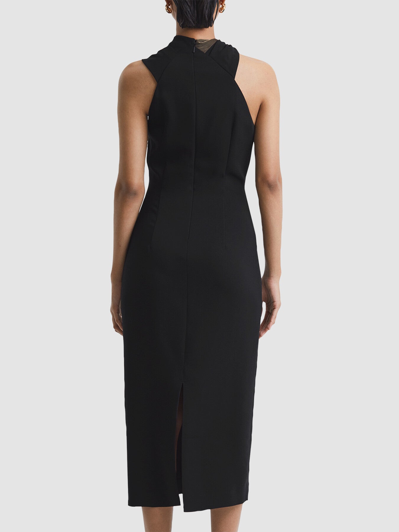 Carla Metallic Stripe Bodycon Midi Dress