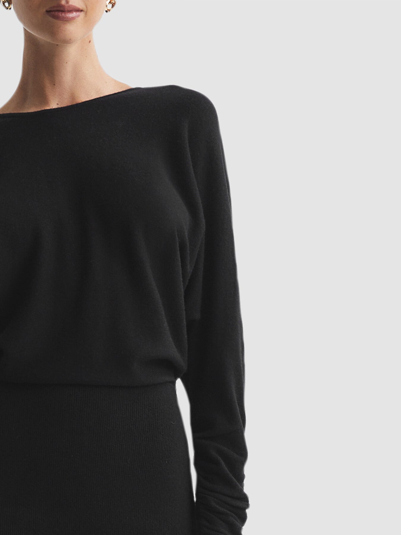 Lucy Cashmere-Wool Blend Draped Mini Dress