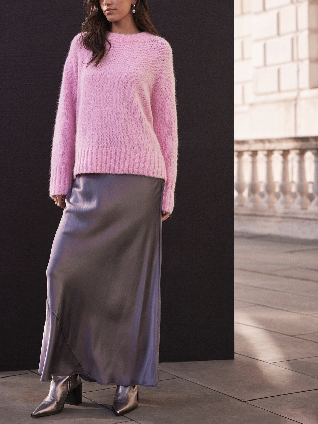 Pink Wool Blend Jumper