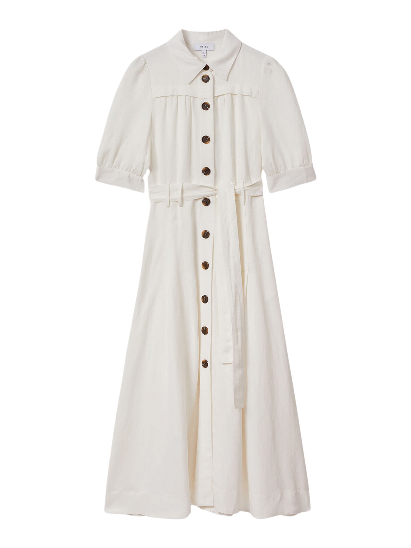 Malika Belted Cap Sleeve Midi Dress