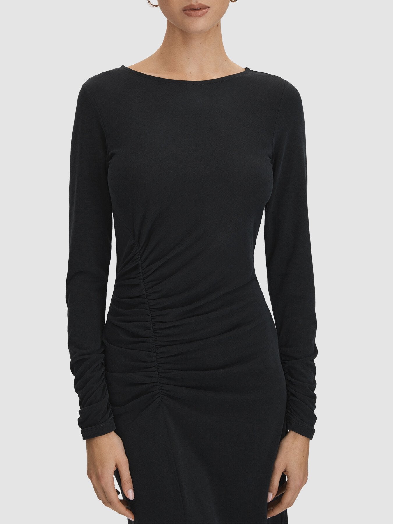 Lana Ruched Jersey Midi Dress