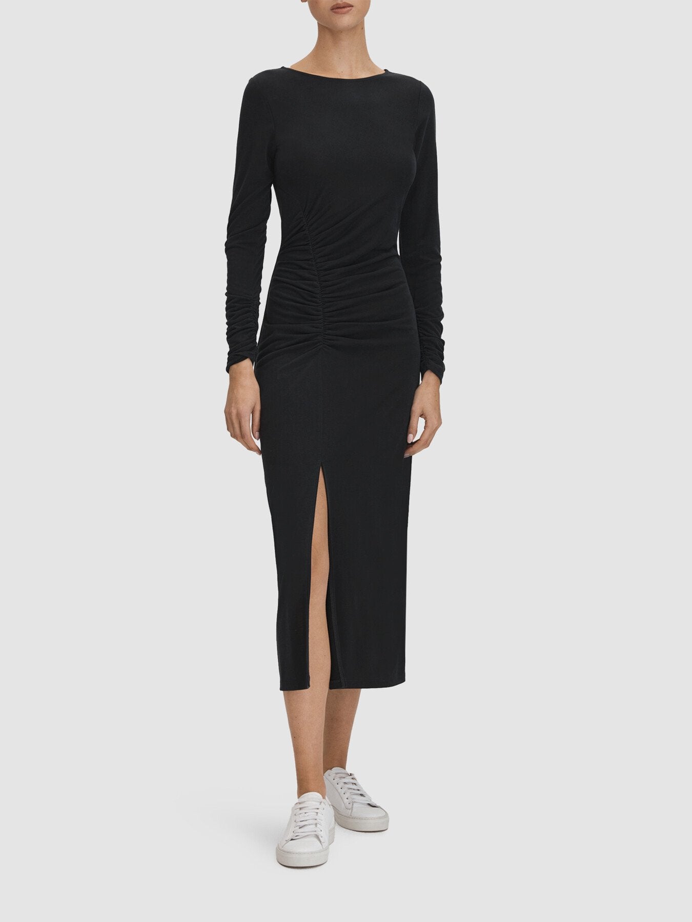 Lana Ruched Jersey Midi Dress