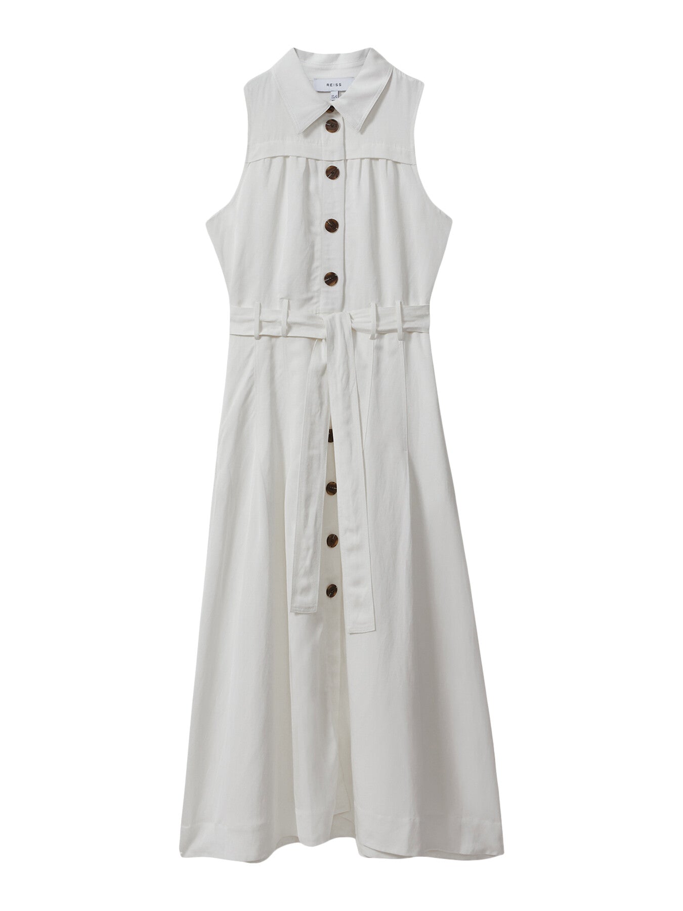 Heidi Viscose-Linen Belted Midi Dress