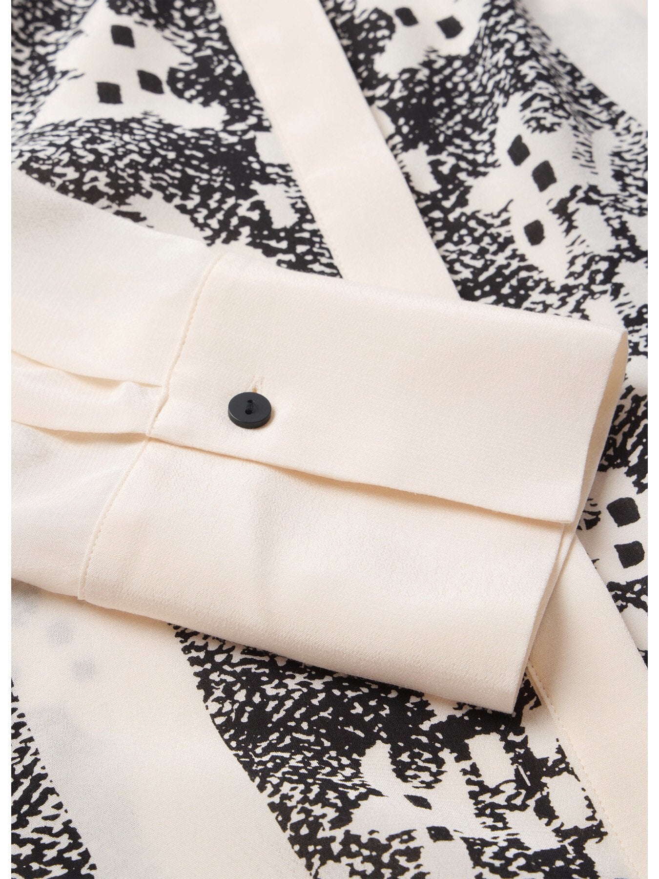 Cream Lace Print Shirt