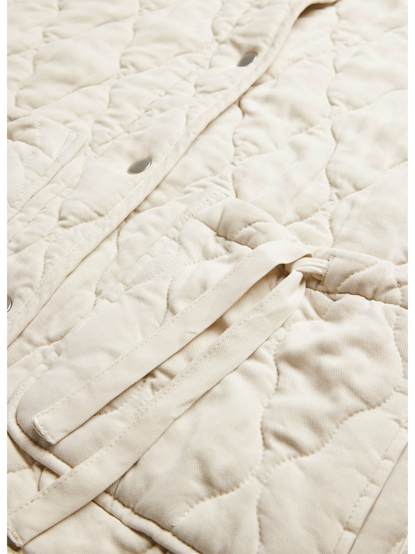 Cream Washed Quilted Gilet