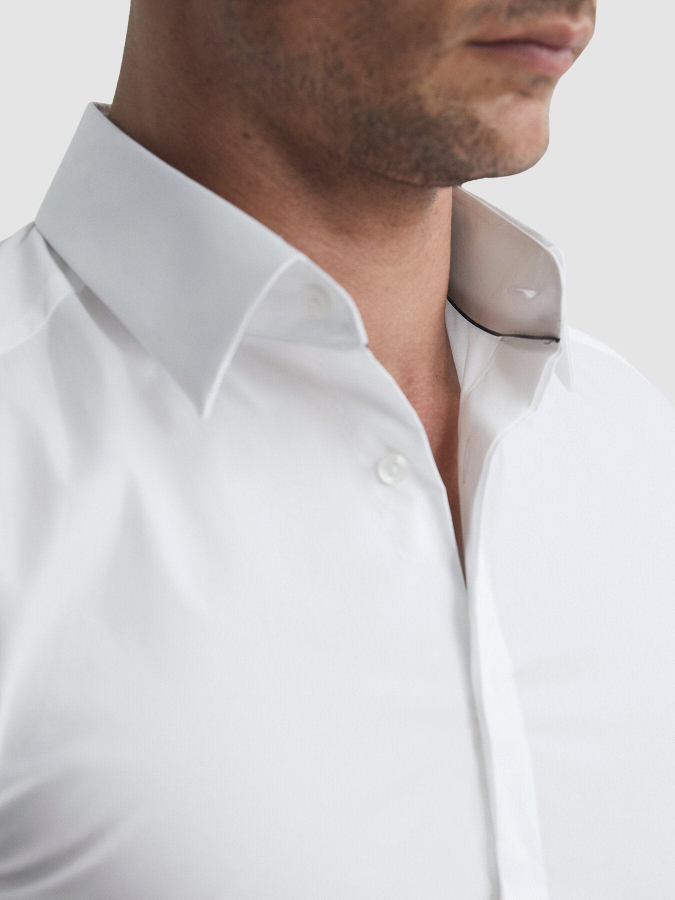 Kiana Cotton Stretch Poplin Slim Fit Shirt