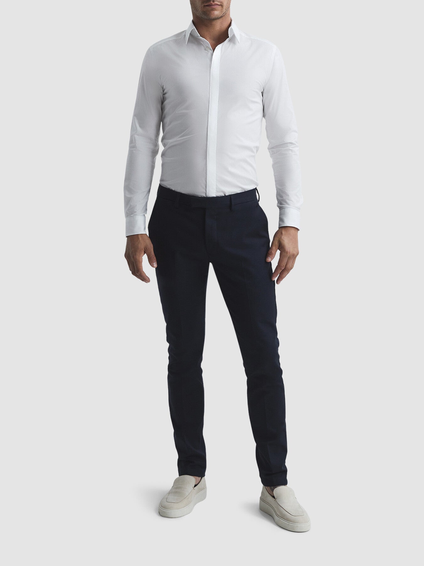 Kiana Cotton Stretch Poplin Slim Fit Shirt