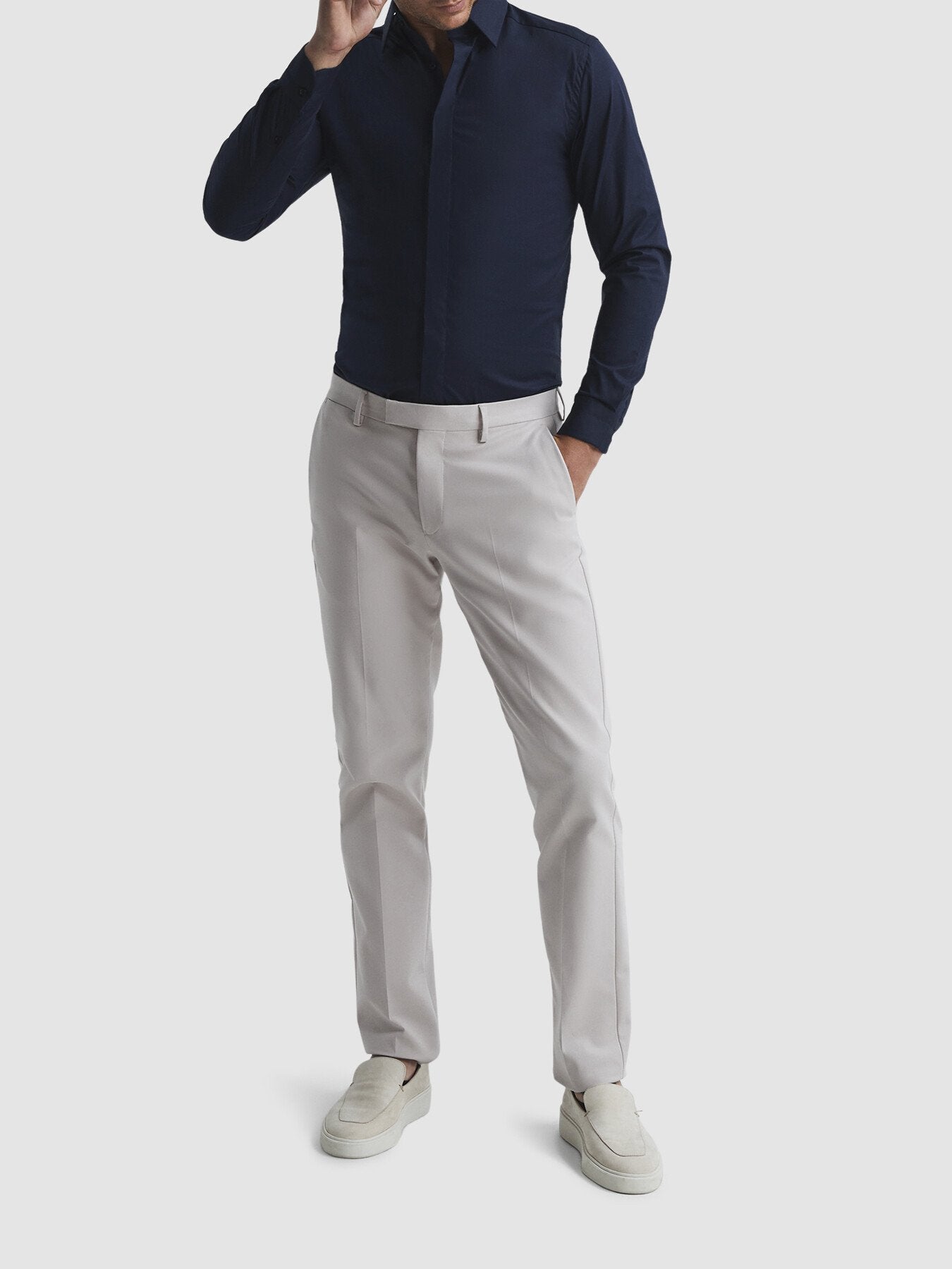 Kiana Cotton Stretch Poplin Slim Fit Shirt