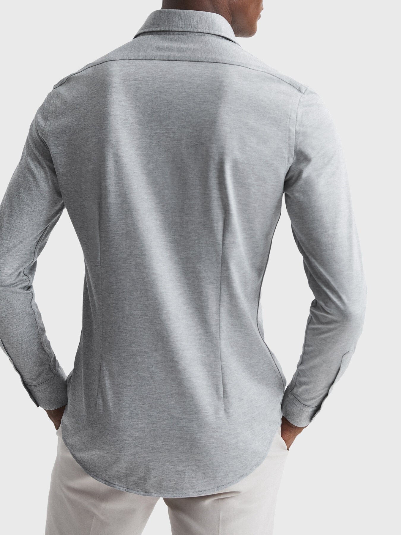 Nate Cutaway Collar Jersey Slim Fit Shirt