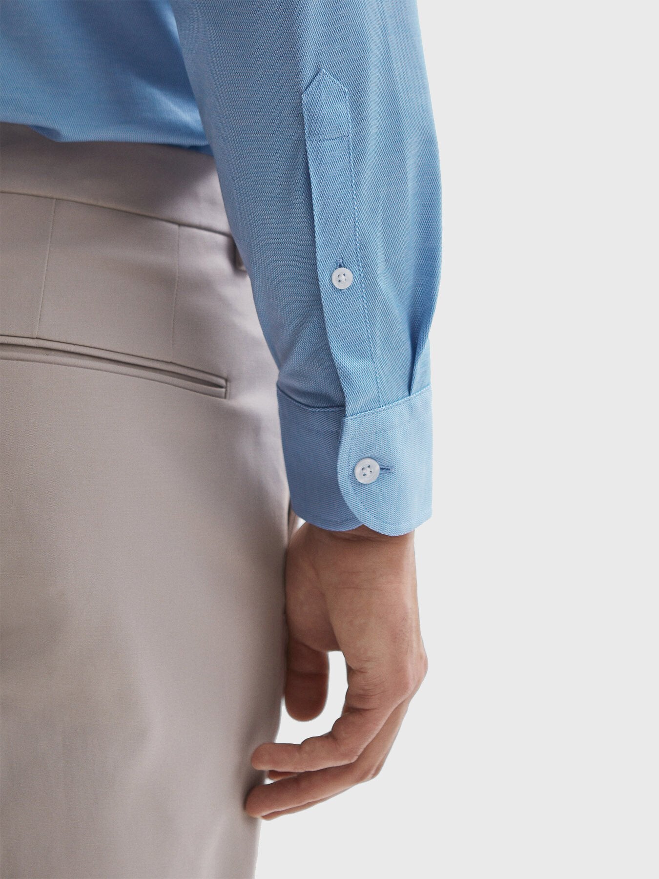 Nate Cutaway Collar Jersey Slim Fit Shirt