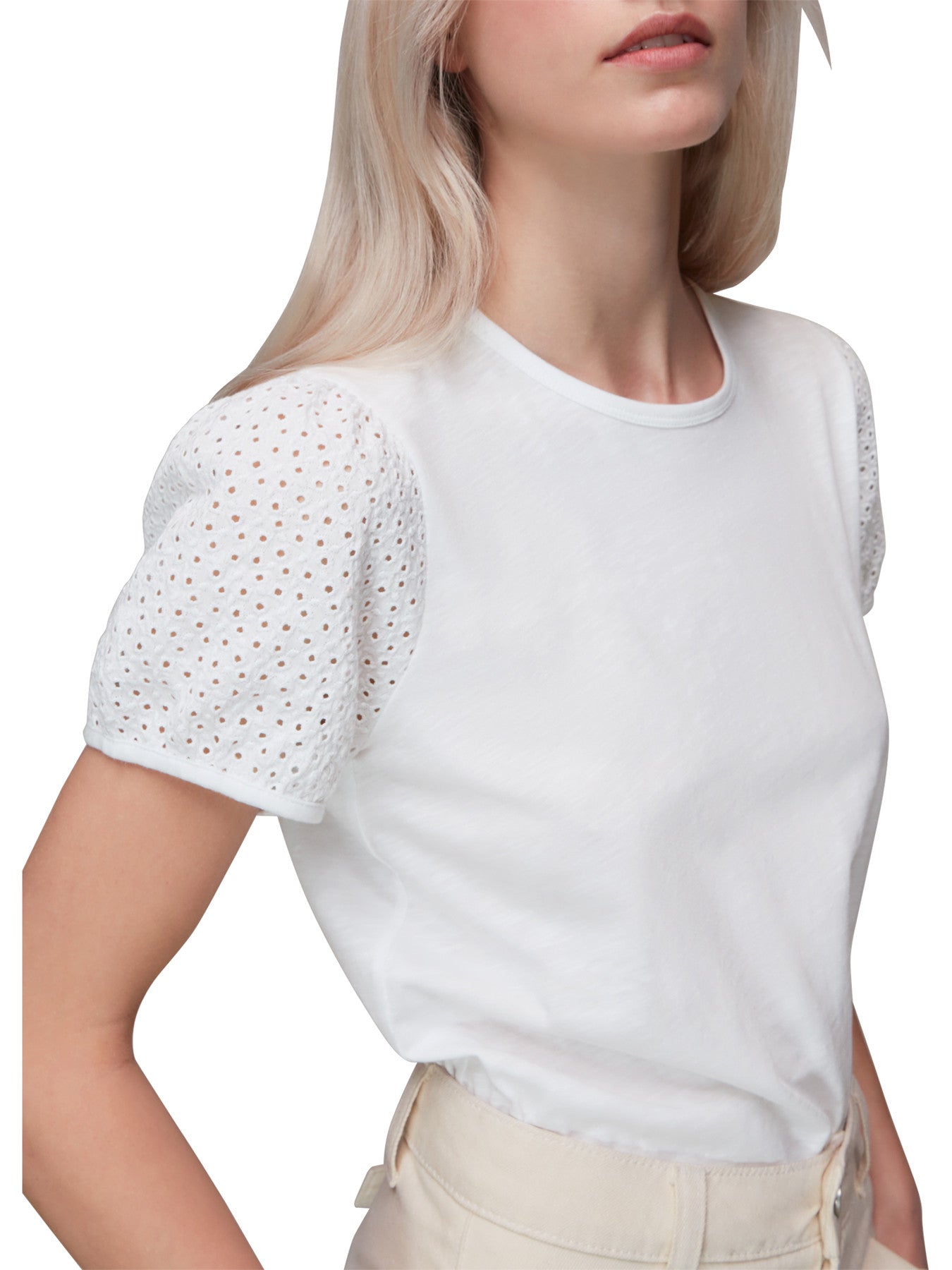Broderie Puff Sleeve Top
