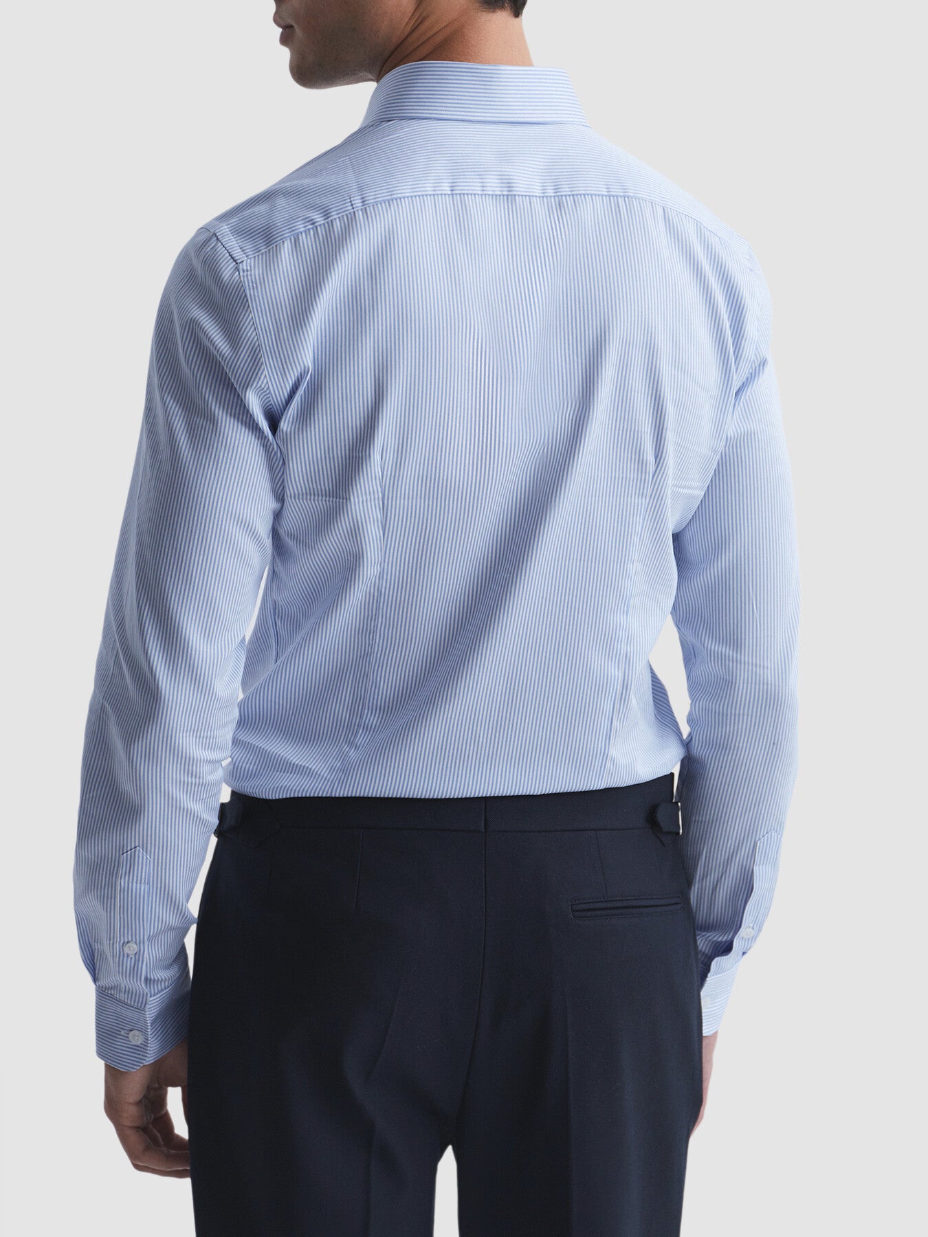 Blue StripeRemote Bengal Striped Cotton Slim Fit Shirt