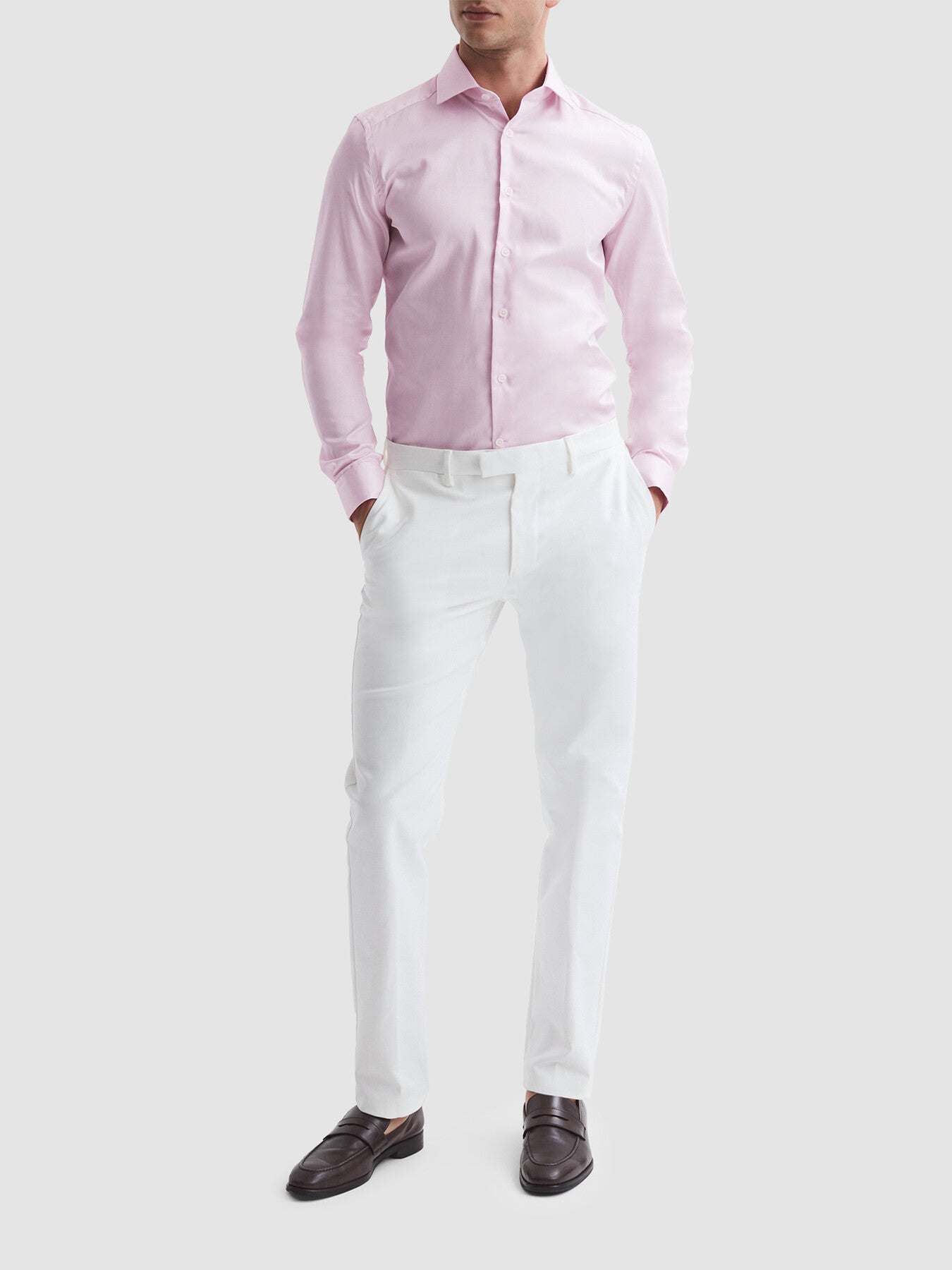 Remote Slim Fit Cotton-Satin Shirt