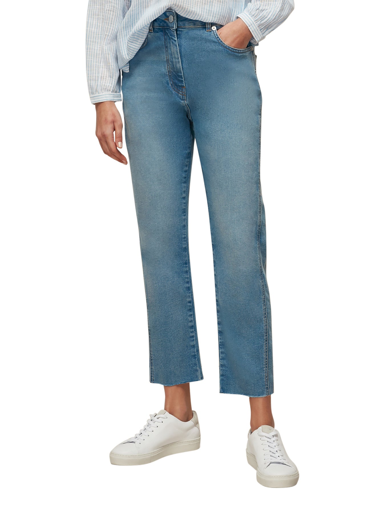 Slim Frayed Detail Jean