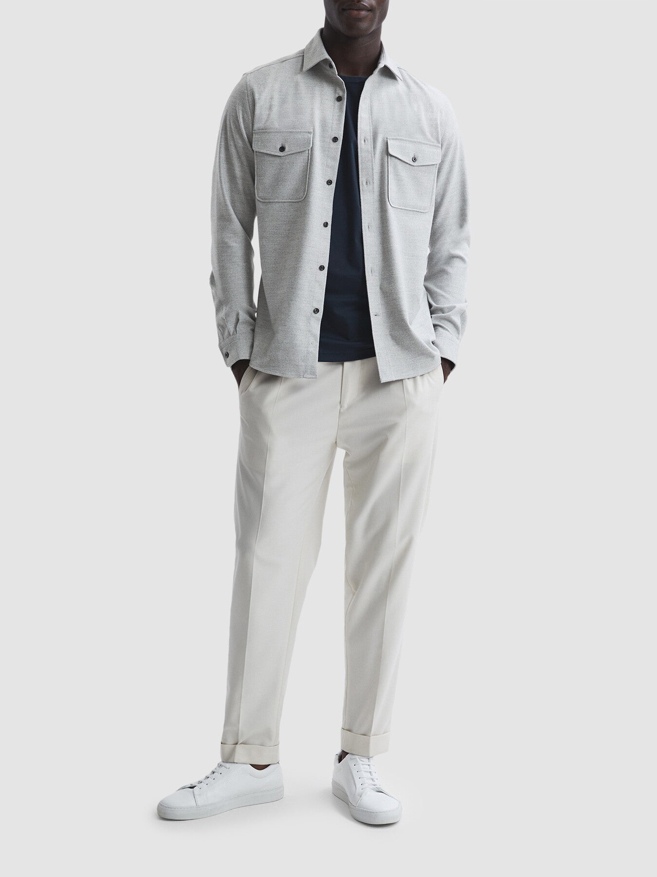 Chaser Button Front Twin Pocket Overshirt