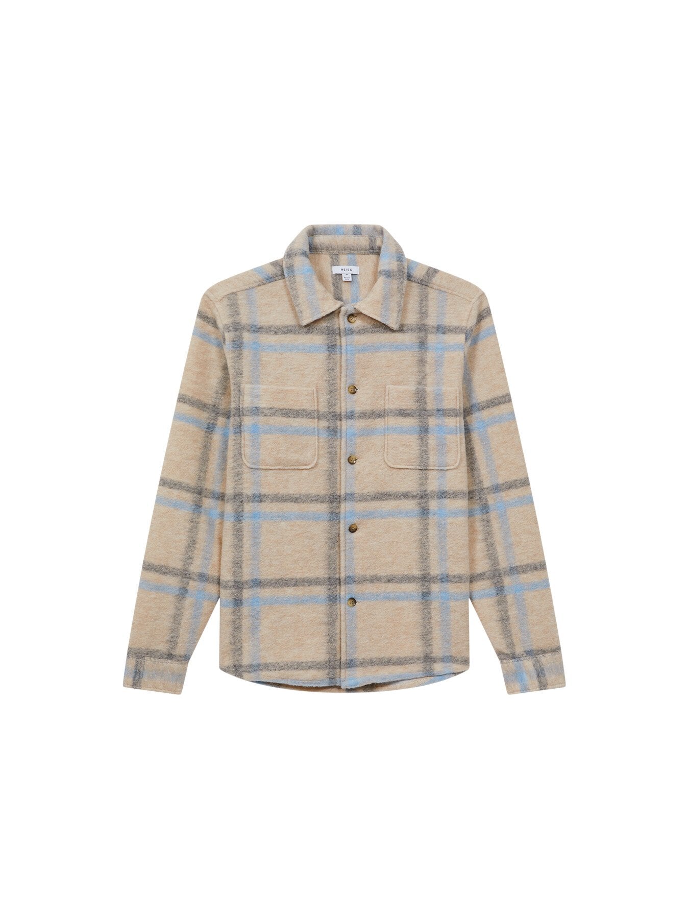 NaturalJoe Wool Blend Check Overshirt