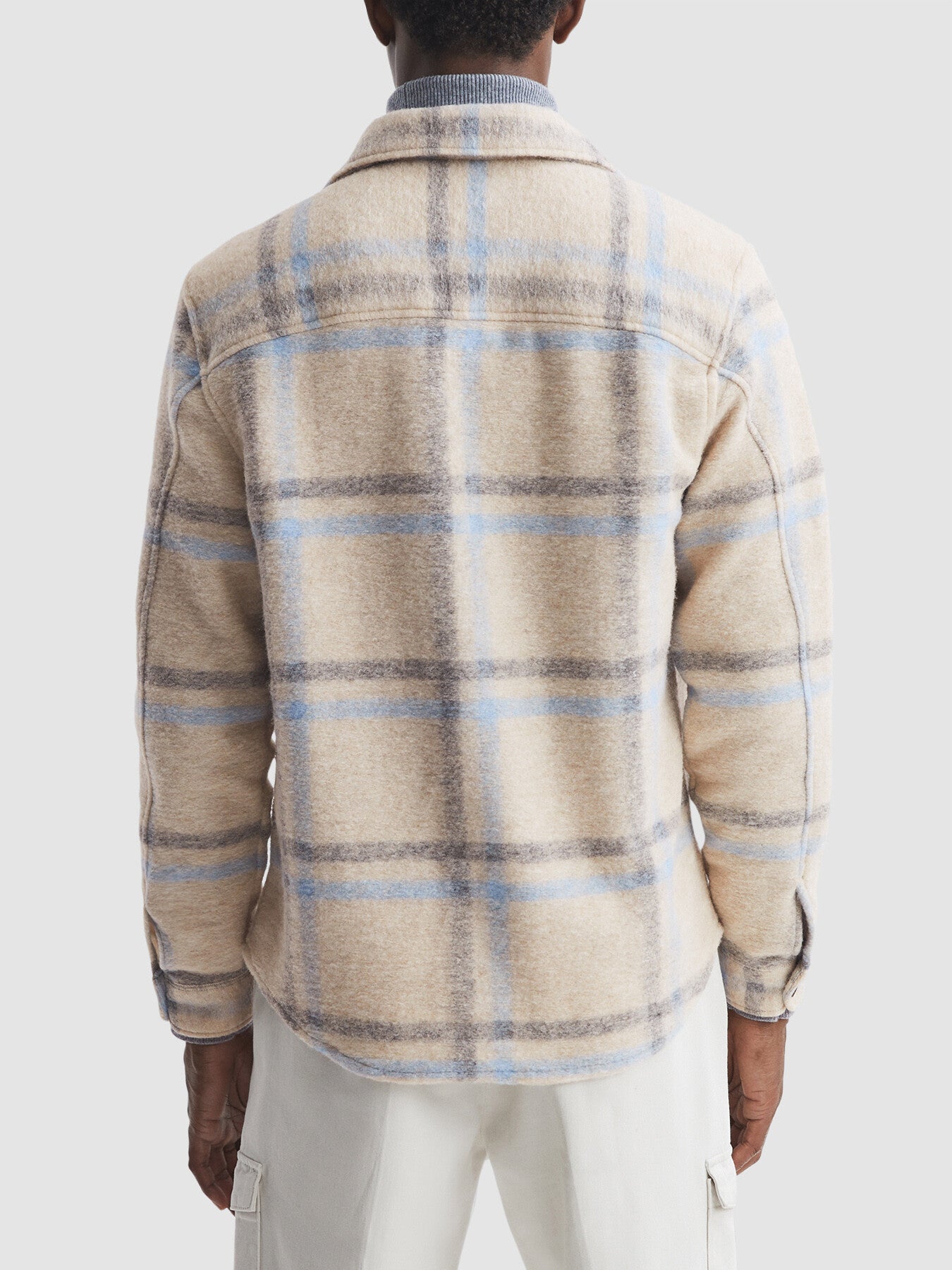 NaturalJoe Wool Blend Check Overshirt