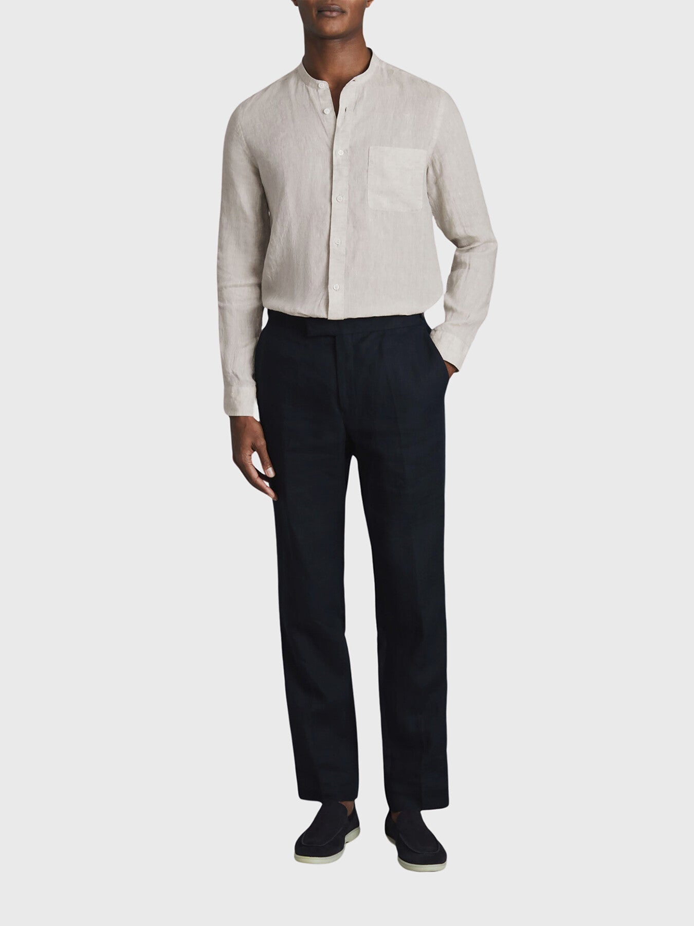 Ocean Linen Grandad Collar Shirt