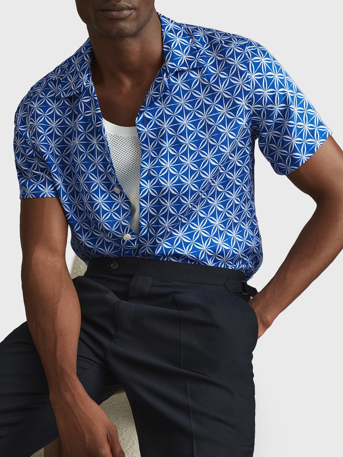 Tintipan Printed Cuban Collar Shirt