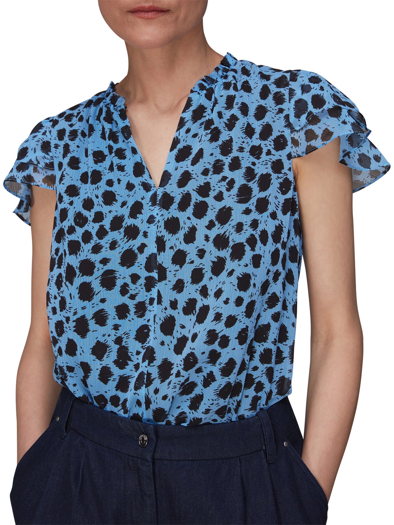 Brushed Dalmatian Blouse